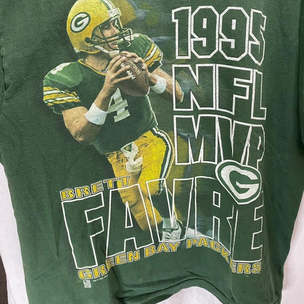 1995 Brett Favre Green Bay Packers Tshirt Pullover Hoodie Crewneck Sweatshirt Reprinted Full Color Full Size Gifts For NFL Fans - Image 2