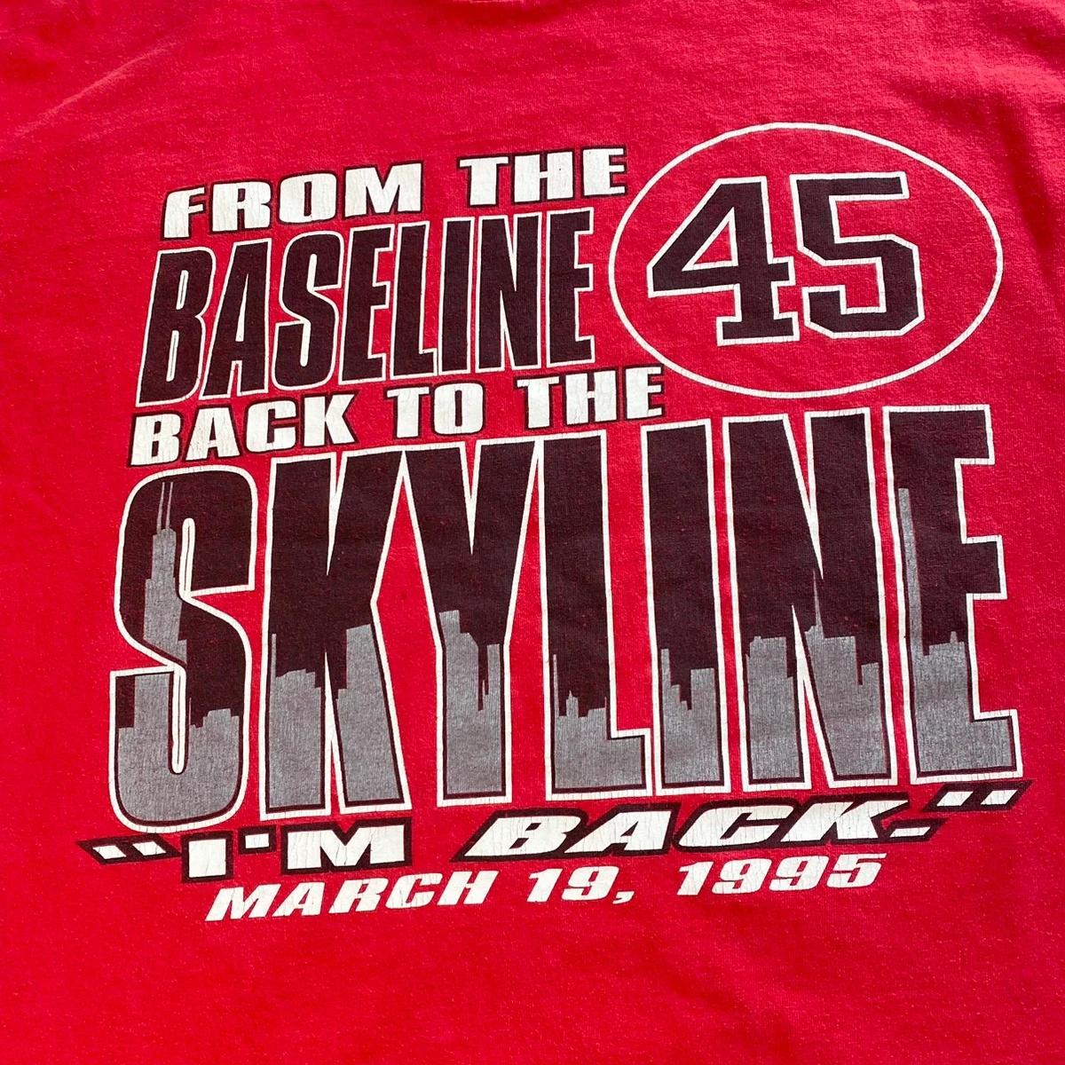 1995 Michael Jordan "I'M Back" #45 Tshirt Hoodie Crewneck Sweatshirt Reprinted Full Color Full Size Gifts for NBA Fans