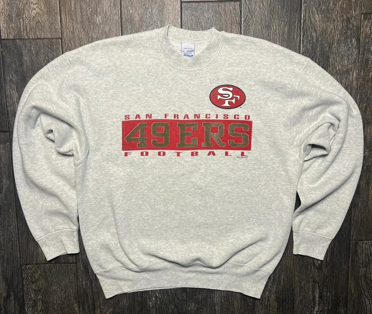 1995 San Francisco 49Ers Tshirt Pullover Hoodie Crewneck Sweatshirt Reprinted Full Color Full Size Gifts For NFL Fans