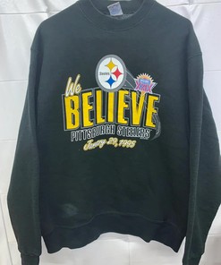 1995 Steelers Tshirt Pullover Hoodie Crewneck Sweatshirt Reprinted Full Color Full Size Gifts For NFL Fans