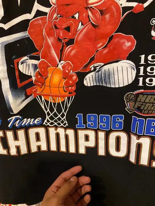 1996 NBA Finals Chicago Bulls Benny Dunk Tshirt Hoodie Crewneck Sweatshirt Reprinted Full Color Full Size Gifts for NBA Fans