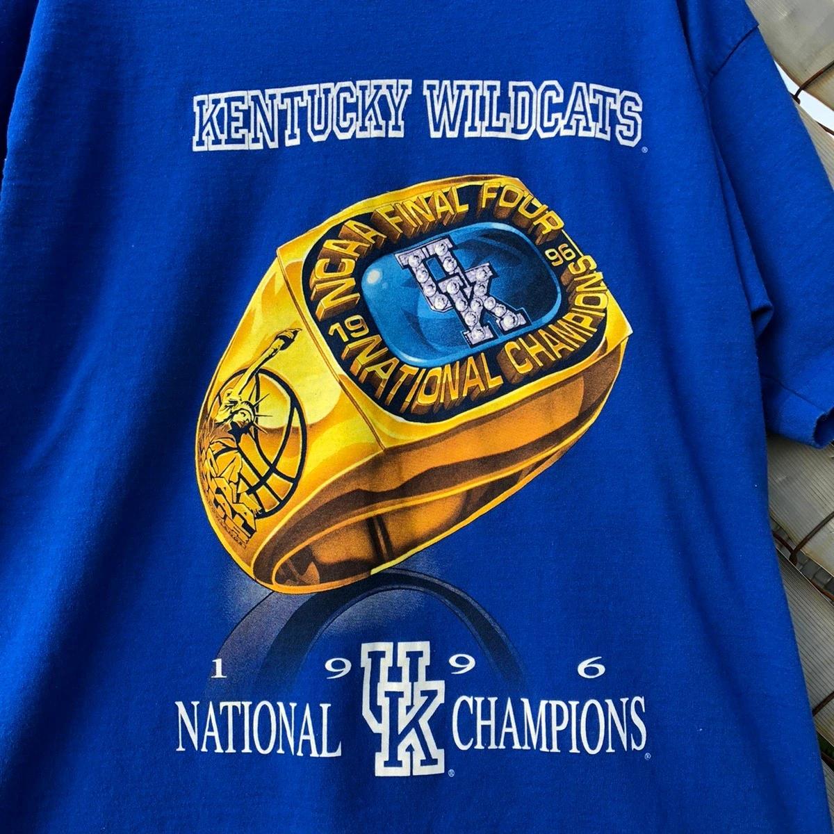 1996 Nca Kentucky Wildcats Ring Champions T-Shirt Sweatshirt Pullover Hoodie Reprinted Full Color Full Size Gift For NCAA Fans - Image 2