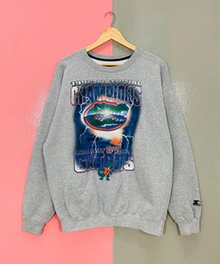 1996 Starter National Champion Florida Gators T-Shirt Sweatshirt Pullover Hoodie Reprinted Full Color Full Size Gift For NCAA Fans