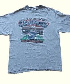 1998 Denver Broncos Championship Super Bowl Tshirt Pullover Hoodie Crewneck Sweatshirt Reprinted Full Color Full Size Gifts For NFL Fans