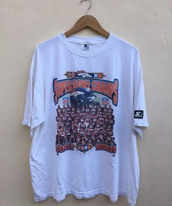 1998 Stater Super Bowl Champs Denver Vs Broncos Tshirt Pullover Hoodie Crewneck Sweatshirt Reprinted Full Color Full Size Gifts For NFL Fans