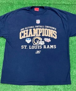 2000 St Louis Rams Super Bowl Tshirt Pullover Hoodie Crewneck Sweatshirt Reprinted Full Color Full Size Gifts For NFL Fans