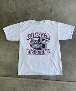 2000’s Gonzaga Basketball T-Shirt Sweatshirt Pullover Hoodie Reprinted Full Color Full Size Gift For NCAA Fans