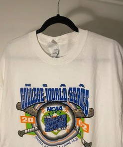 2002 NCAA College World Series T-Shirt Sweatshirt Pullover Hoodie Reprinted Full Color Full Size Gift For NCAA Fans