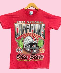 2002 National Champions Ohio State NCAA S T-Shirt Sweatshirt Hoodie Full Size Gifts For NCAA