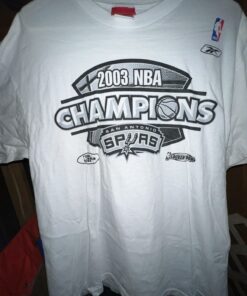 2003 Spurs Championship Tshirt Hoodie Crewneck Sweatshirt Reprinted Full Color Full Size Gifts for NBA Fans