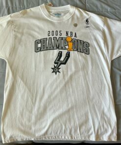 2005 Spurs Championship Ginobili Tshirt Hoodie Crewneck Sweatshirt Reprinted Full Color Full Size Gifts for NBA Fans