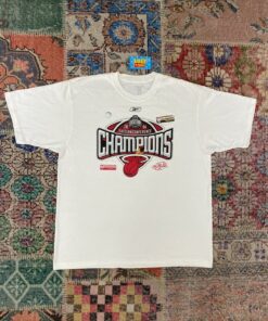 2006 Vintage Style Champions NBA Miami Heat The Finals Tshirt Hoodie Crewneck Sweatshirt Reprinted Full Color Full Size Gifts for NBA Fans
