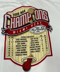 2006 Vintage Style NBA Champions Miami Heat The Finals Sweatshirt Tshirt Hoodie Crewneck Sweatshirt Pullover Hoodie Reprinted Full Color Full Size Gifts for NBA Fans