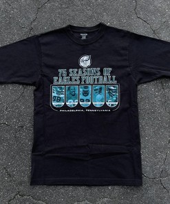 2007 75 Seasons Of Eagles Football Tshirt Pullover Hoodie Crewneck Sweatshirt Reprinted Full Color Full Size Gifts For NFL Fans