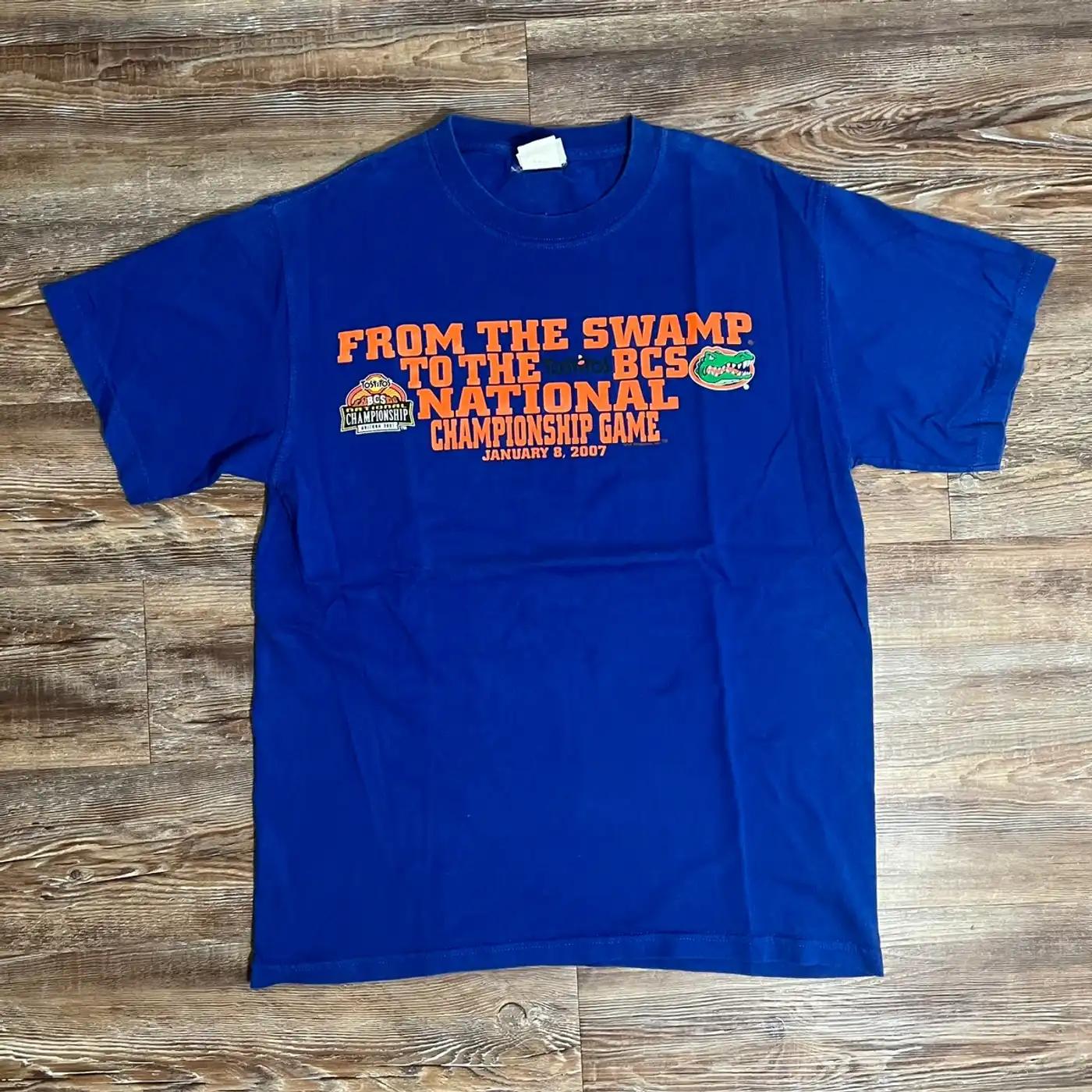 2007 Florida Gators Tostitos Bcs National Championship T-Shirt Sweatshirt Pullover Hoodie Reprinted Full Color Full Size Gift For NCAA Fans