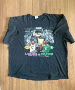 2008 NBA Finals Lakers Vs Celtics Tshirt Hoodie Crewneck Sweatshirt Reprinted Full Color Full Size Gifts for NBA Fans