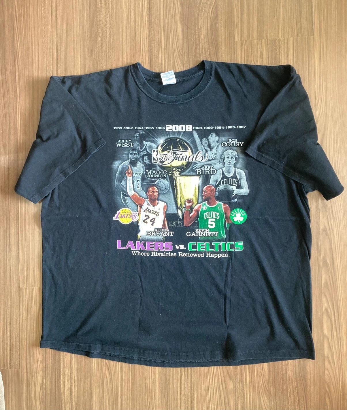 2008 NBA Finals Lakers Vs Celtics Tshirt Hoodie Crewneck Sweatshirt Reprinted Full Color Full Size Gifts for NBA Fans