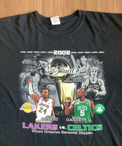 2008 NBA Finals Lakers Vs Celtics Tshirt Hoodie Crewneck Sweatshirt Reprinted Full Color Full Size Gifts for NBA Fans