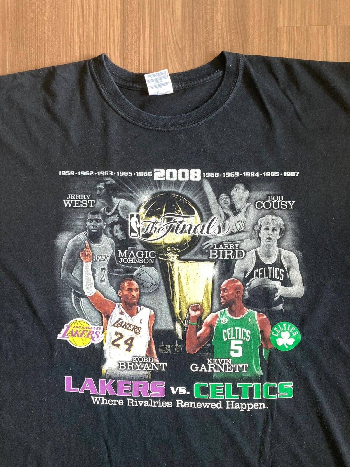 2008 NBA Finals Lakers Vs Celtics Tshirt Hoodie Crewneck Sweatshirt Reprinted Full Color Full Size Gifts for NBA Fans