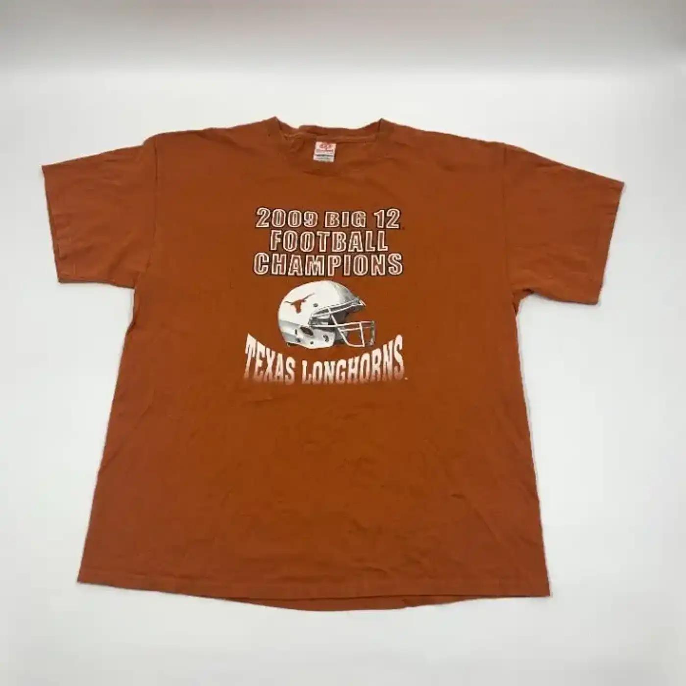 2009 Texas Longhorns Football Big 12 Champs T-Shirt Sweatshirt Pullover Hoodie Reprinted Full Color Full Size Gift For NCAA Fans
