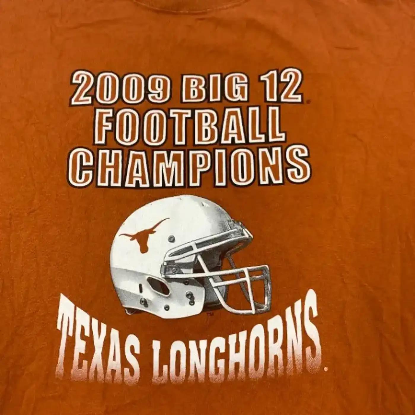 2009 Texas Longhorns Football Big 12 Champs T-Shirt Sweatshirt Pullover Hoodie Reprinted Full Color Full Size Gift For NCAA Fans - Image 2