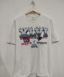 2011 Super Bowl Xlvi Ny Giants Vs Patriots Tshirt Pullover Hoodie Crewneck Sweatshirt Reprinted Full Color Full Size Gifts For NFL Fans