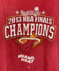 2013 Miami Heat NBA Finals Champions Tshirt Sweatshirt Hoodie Crewneck Sweatshirt Pullover Reprinted Full Color Full Size Gifts for NBA Fans