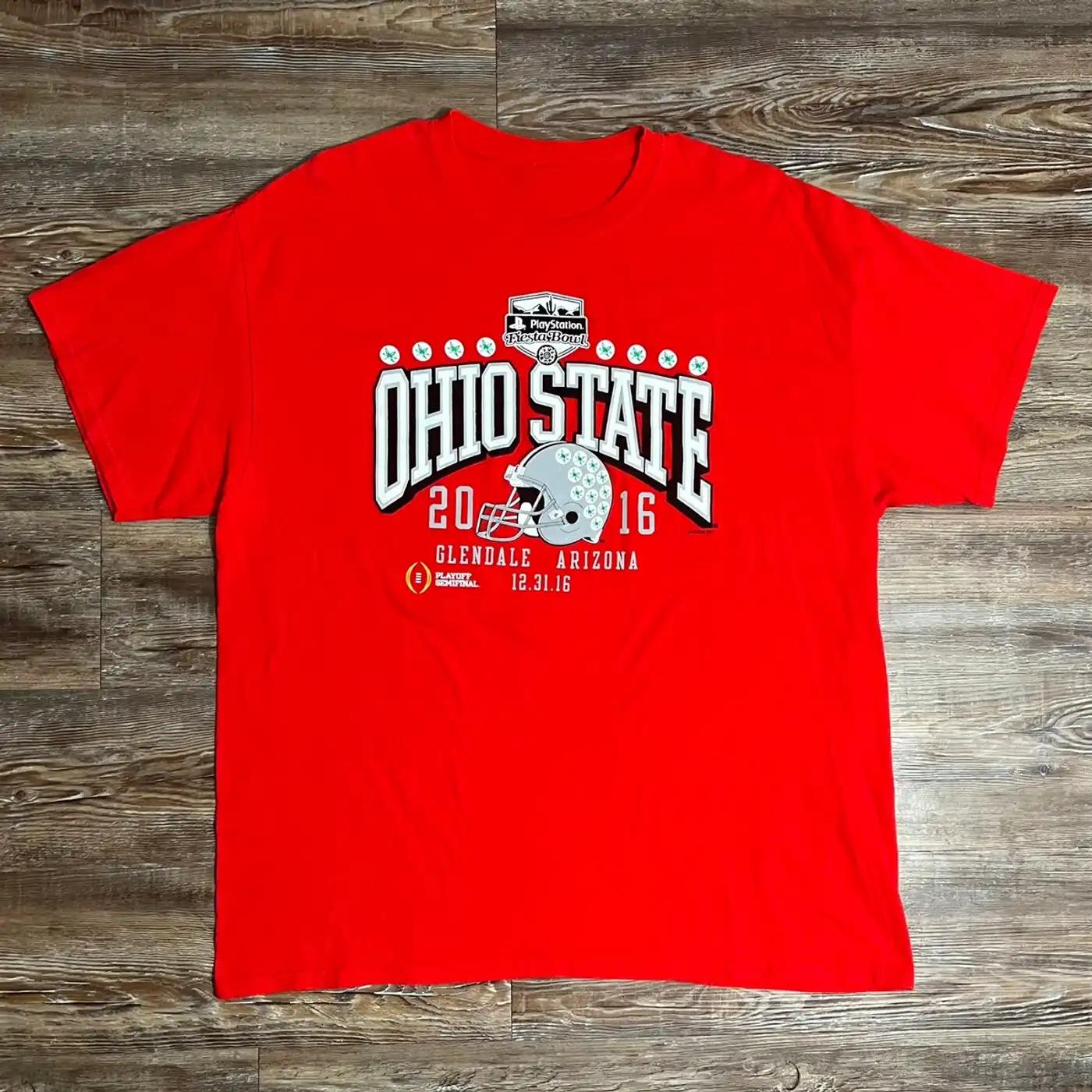 2016 Playstation Fiesta Bowl Ohio State Clemson College T-Shirt Sweatshirt Pullover Hoodie Reprinted Full Color Full Size Gift For NCAA Fans