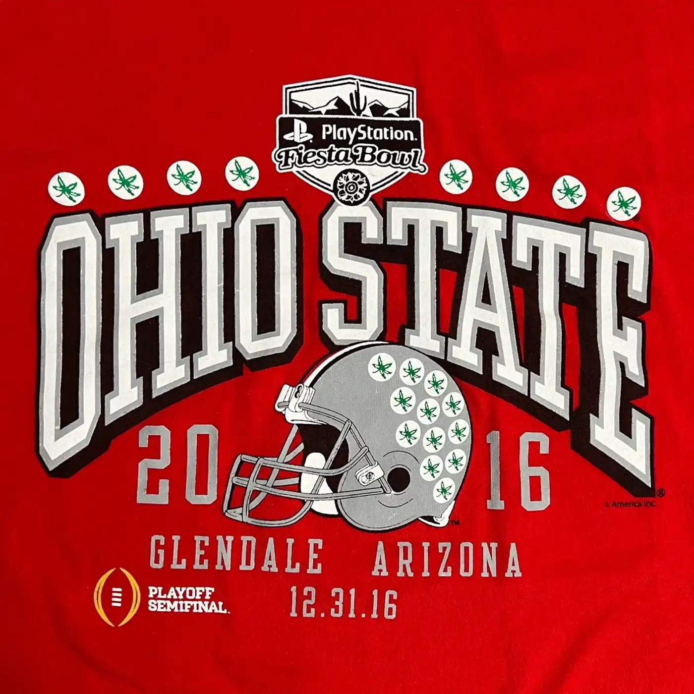 2016 Playstation Fiesta Bowl Ohio State Clemson College T-Shirt Sweatshirt Pullover Hoodie Reprinted Full Color Full Size Gift For NCAA Fans - Image 2
