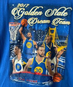 2017 Golden State Warriors Dream Team NBA Basketball Tshirt Sweatshirt Hoodie Crewneck Sweatshirt Pullover Reprinted Full Color Full Size Gifts for NBA Fans
