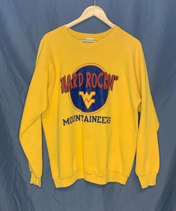 80s Hard Rocking Mountaineers Sweatshirt Vintage Style NCAA Hoodie Sweatshirt Crewneck Sweatshirt Full Size
