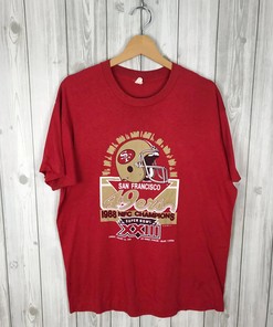 80s San Francisco 49Ers Tshirt Pullover Hoodie Crewneck Sweatshirt Reprinted Full Color Full Size Gifts For NFL Fans