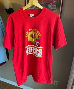 80s/90s San Francisco 49Ers Tshirt Pullover Hoodie Crewneck Sweatshirt Reprinted Full Color Full Size Gifts For NFL Fans