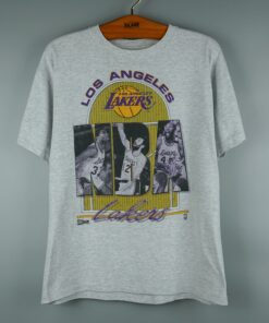 90s Lakers T-Shirt Single Stitch Tshirt Hoodie Crewneck Sweatshirt Reprinted Full Color Full Size Gifts for NBA Fans