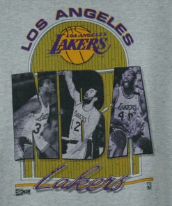 90s Lakers T-Shirt Single Stitch Tshirt Hoodie Crewneck Sweatshirt Reprinted Full Color Full Size Gifts for NBA Fans