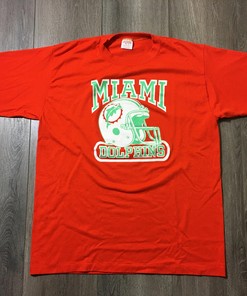 90s Miami Dolphins/ Glow In The Dark Tshirt Pullover Hoodie Crewneck Sweatshirt Reprinted Full Color Full Size Gifts For NFL Fans