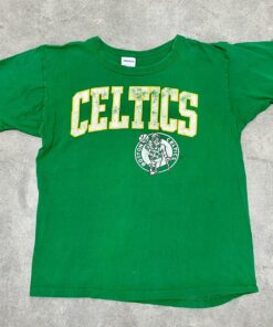 90s NBA Boston Celtics Basketball Single-Stitch Tshirt Hoodie Crewneck Sweatshirt Reprinted Full Color Full Size Gifts for NBA Fans