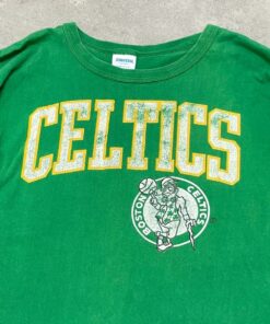 90s NBA Boston Celtics Basketball Single-Stitch Tshirt Hoodie Crewneck Sweatshirt Reprinted Full Color Full Size Gifts for NBA Fans