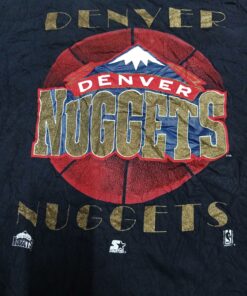 90s NBA Denver Nuggets Tshirt Hoodie Crewneck Sweatshirt Reprinted Full Color Full Size Gifts for NBA Fans