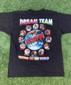 90s NBA Dream Team Usa Rap Bay Club Vintage Style Tshirt Hoodie Crewneck Sweatshirt Reprinted Full Color Full Size Gifts for NBA Fans