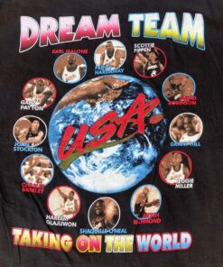 90s NBA Dream Team Usa Rap Bay Club Vintage Style Tshirt Hoodie Crewneck Sweatshirt Reprinted Full Color Full Size Gifts for NBA Fans