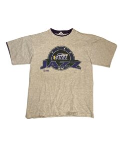 90s NBA Utah Jazz Tshirt Hoodie Crewneck Sweatshirt Reprinted Full Color Full Size Gifts for NBA Fans
