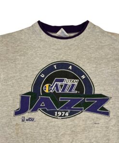 90s NBA Utah Jazz Tshirt Hoodie Crewneck Sweatshirt Reprinted Full Color Full Size Gifts for NBA Fans
