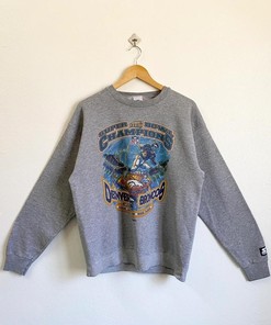 90s NFL Denver Broncos Tshirt Pullover Hoodie Crewneck Sweatshirt Reprinted Full Color Full Size Gifts For NFL Fans