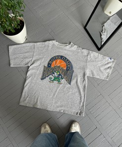 90s NFL Notre Dame Fighting Irish Heavyweight Tshirt Pullover Hoodie Crewneck Sweatshirt Reprinted Full Color Full Size Gifts For NFL Fans