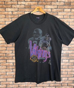 90’s NFL Vikings Minnesota All Single Stitch Tshirt Pullover Hoodie Crewneck Sweatshirt Reprinted Full Color Full Size Gifts For NFL Fans