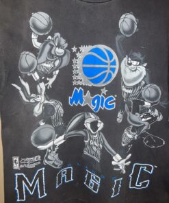 90s Orlando Magic Vintage Style NBA Looney Tunes Tshirt Hoodie Crewneck Sweatshirt Reprinted Full Color Full Size Gifts for NBA Fans