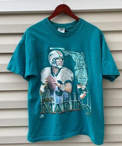 90s Pro Player X Dan Marino Player Tshirt Pullover Hoodie Crewneck Sweatshirt Reprinted Full Color Full Size Gifts For NFL Fans