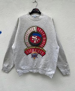 90s San Francisco 49Ers NFL 1995 Tshirt Pullover Hoodie Crewneck Sweatshirt Reprinted Full Color Full Size Gifts For NFL Fans