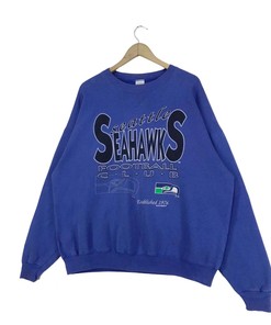 90s Seattle Seahawks Tshirt Pullover Hoodie Crewneck Sweatshirt Reprinted Full Color Full Size Gifts For NFL Fans